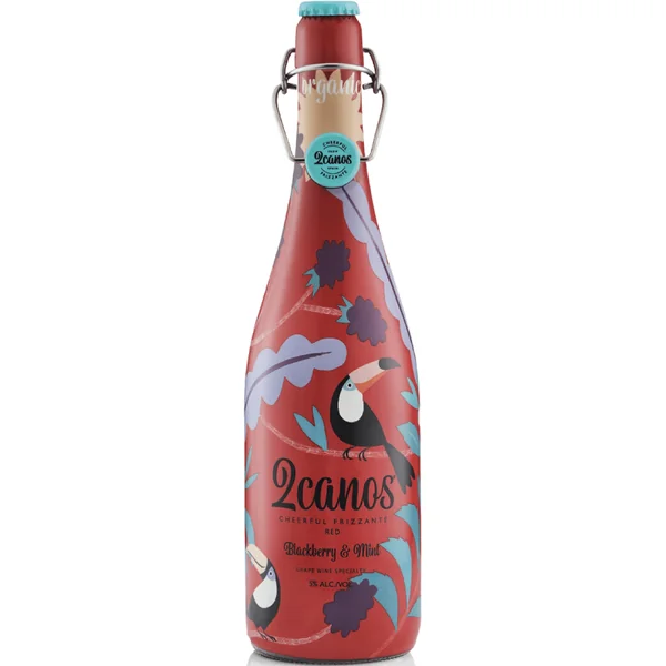 2 Canos Cheerful Frizzante Red Blackberry and Mint La Mache Nonvintage