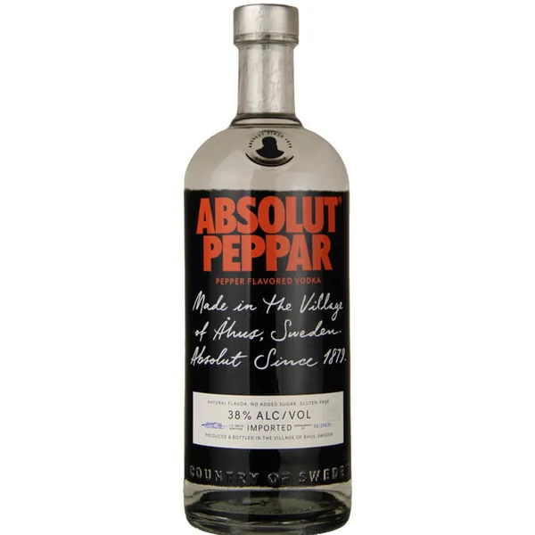 Absolut Peppar Flavored Vodka / Ltr