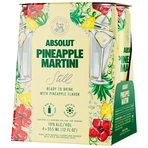 Absolut Pineapple Martini Cocktail 4x355 mL Cans