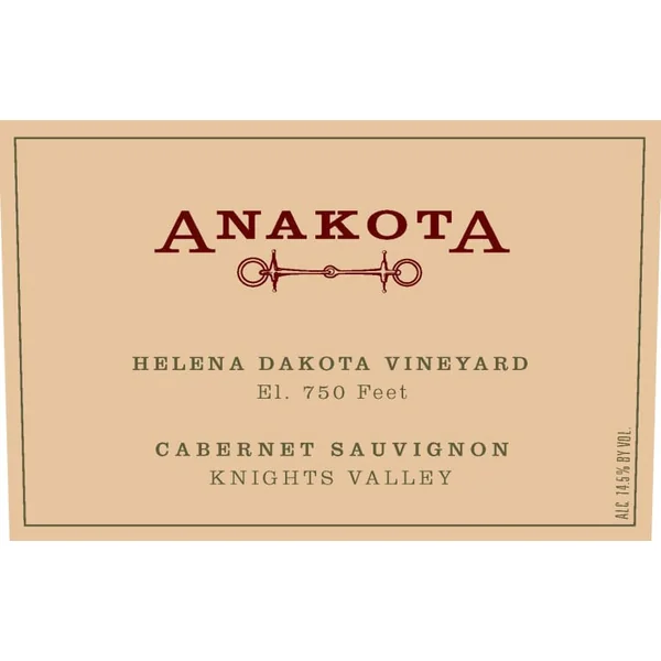Anakota Cabernet Sauvignon Knights Valley Helena Dakota Vyd 2017