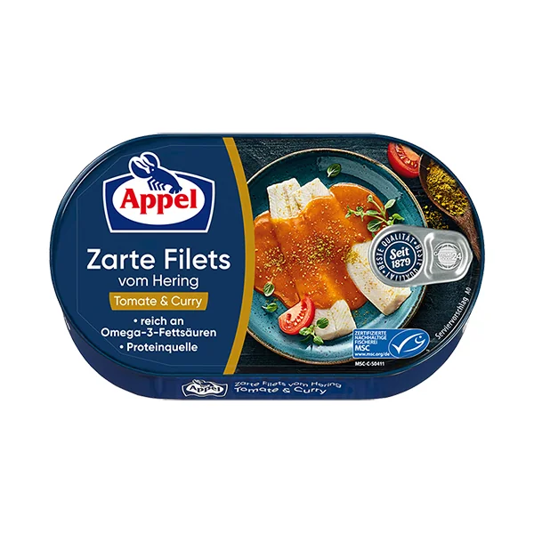 Appel Hering Filets Tomate-curry