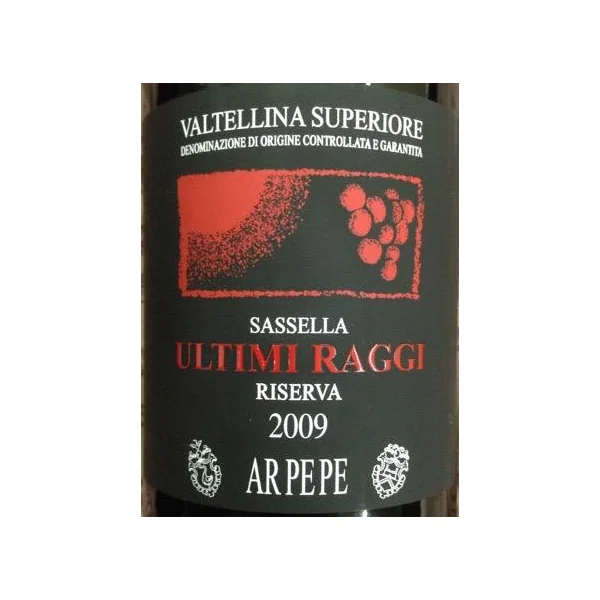 ArPePe Valtellina Superiore Riserva Sassella Ultimi Raggi 2009