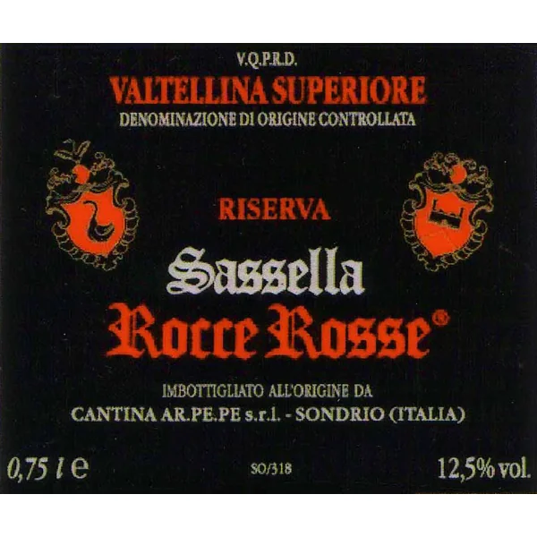 ArPePe Valtellina Superiore Sassella Riserva Rocce Rosse 1997