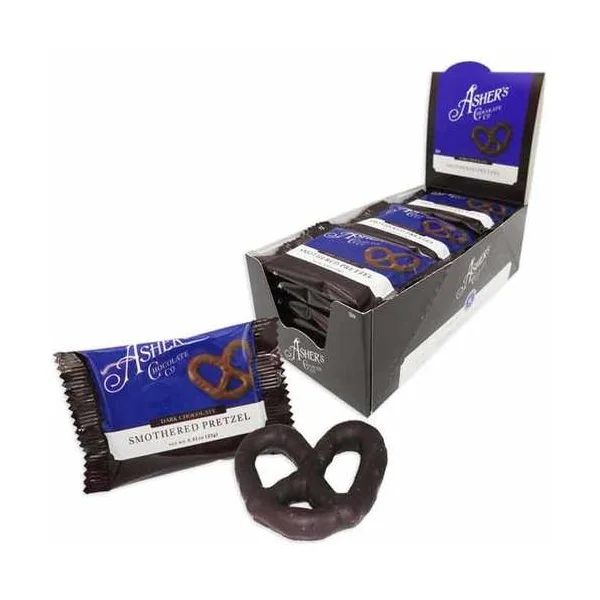 Ashers Chocolate Wrapped Pretzel – Dark - Image 2