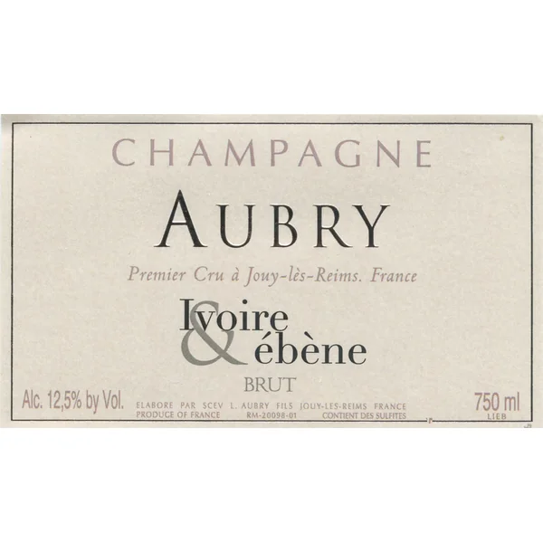 Aubry Brut Champagne Ivoire et Ebene Premier Cru 2014