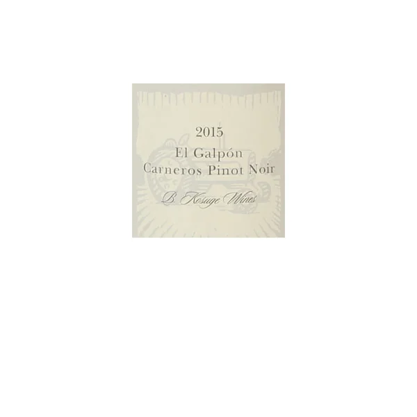 B. Kosuge Pinot Noir Carneros El Galpón 2015