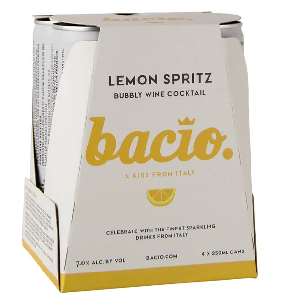 Bacio Lemon Spritz Bubbly Wine Cocktail 4pk / 4-250mL