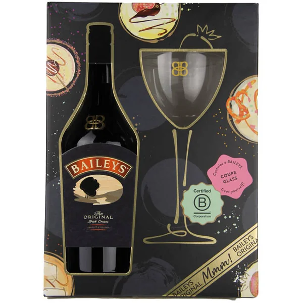Baileys Irish Cream Gift Set with Coupe Glass / 750 ml