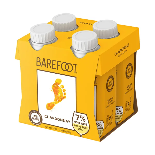 Barefoot Chardonnay 200ml Tetra 6 / 4pk