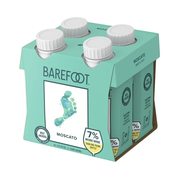 Barefoot Moscato 200ml Tetra 6 / 4pk