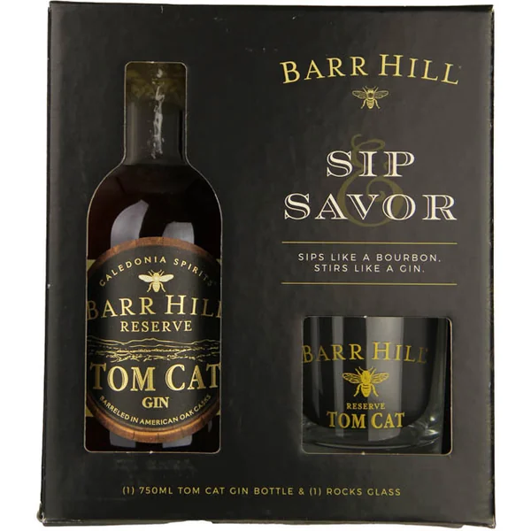 Barr Hill Reserve Tom Cat Gin Gift Set with Rocks Glass / 750mL