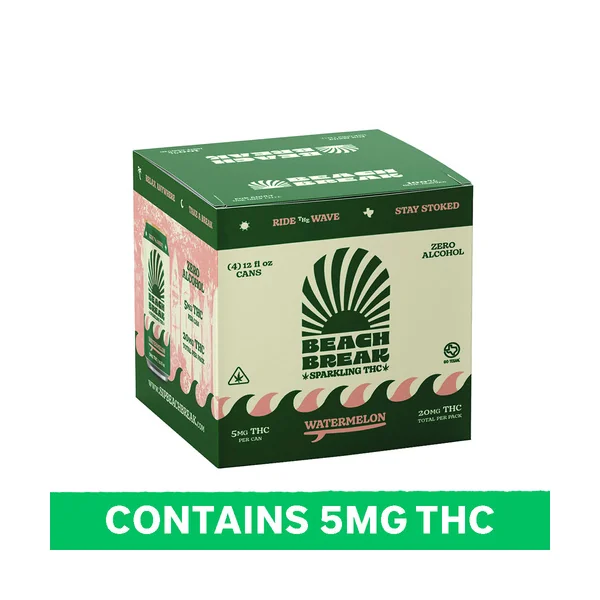 Beach Break Watermelon Hemp Derived Seltzer 5mg