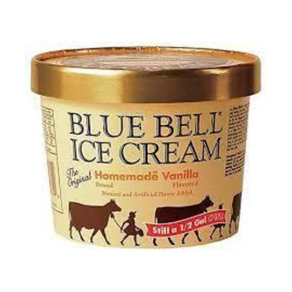 Blue Bell Ice Cream • Gold Rim