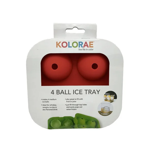 Blueoco Ice Mold • 4 Spheres Red 1.75″ Diameter