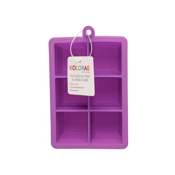 Blueoco Ice Mold • 6 Cubes Purple 1.75″ Square