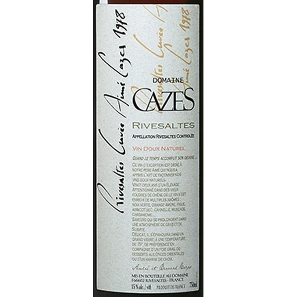 Cazes Rivesaltes Cuvée Aimé Cazes 1978