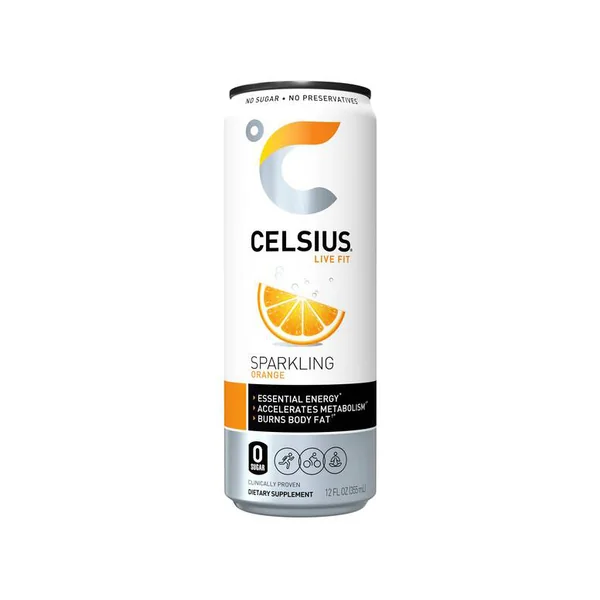 Celsius Sparkling No-carb Energy Drink • Orange