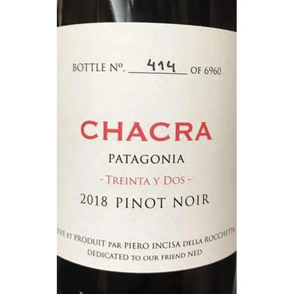 Chacra Pinot Noir Patagonia Treinta y Dos 2018
