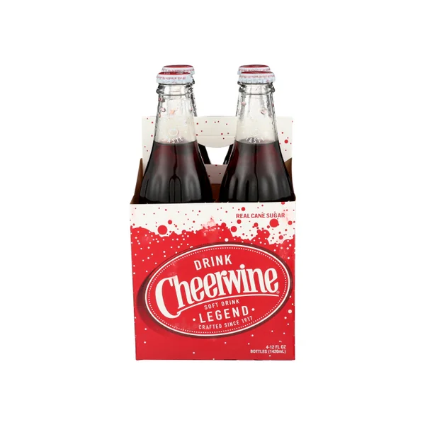 Cheerwine Soda • 4 Pack 12 oz Glass