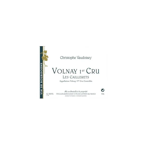 Christophe Vaudoisey Volnay Premier Cru Les Caillerets 2016 750ml