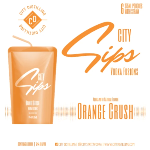 City Distilling City Sips Orange Crush Cocktail 6x375 mL Pouches