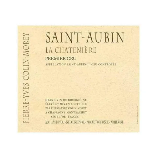 Colin-Morey/Pierre-Yves St.-Aubin 1er cru La Chatenière 2019
