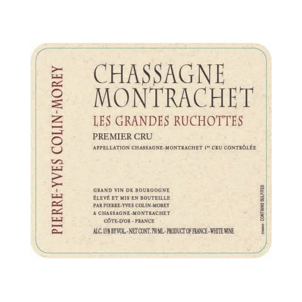 Colin-Morey/P-Y Chassagne-Montrachet 1er cru Grandes Ruchottes 2018