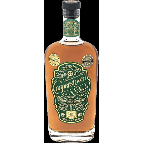 Cooperstown Distillery Rye Whiskey Select 750ml