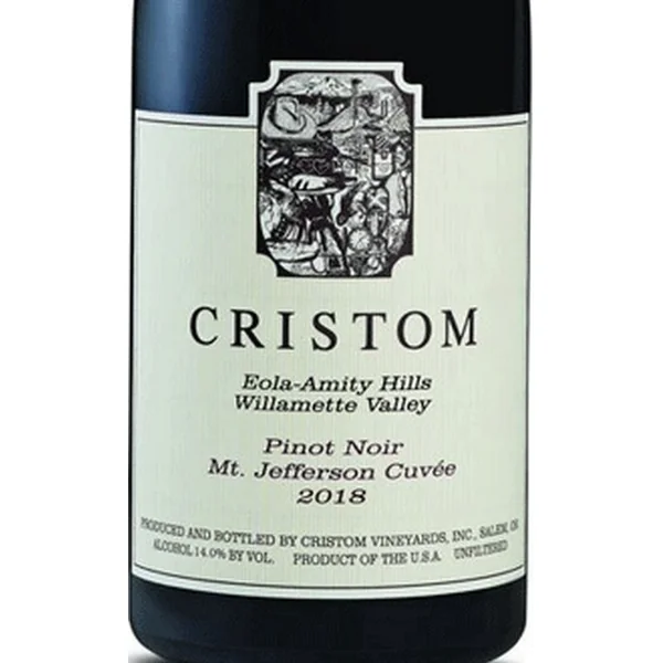 Cristom Pinot Noir Willamette Valley Mt Jefferson Cuvée 2018