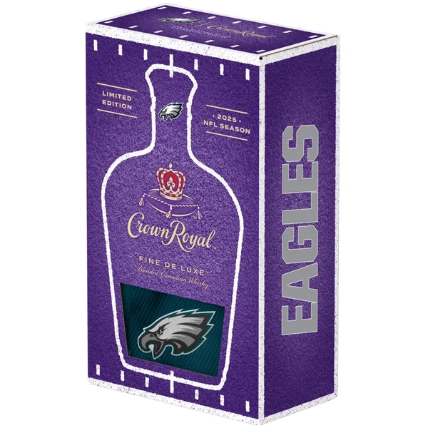 Crown Royal Canadian Whisky with Philadelphia Eagles Bag