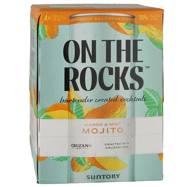 Cruzan Rum On The Rocks Mango and Mint Mojito 4 Pack / 4-355mL
