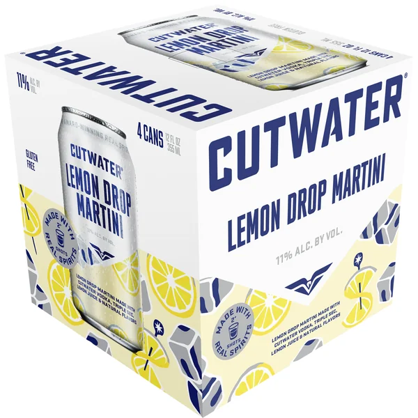 Cutwater Lemon Drop Martini Cocktail 4x355 mL Cans