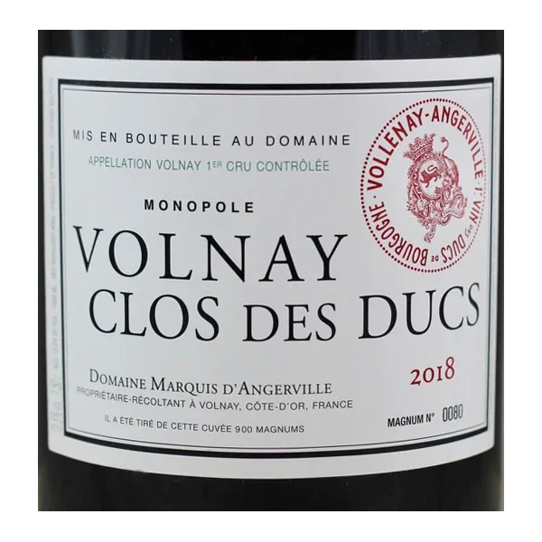 d'Angerville Volnay 1er cru Clos des Ducs 2018