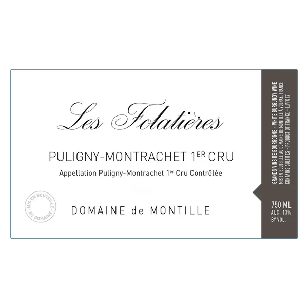 De Montille Puligny-Montrachet 1er cru Folatières 2018