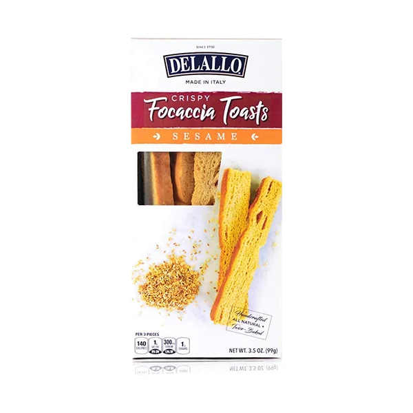 Delallo Focaccia Toasts • Rosemary