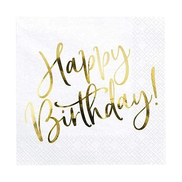 Design Design Bold Birthday Beverage Napkin