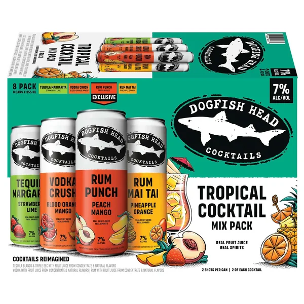 Dogfish Head Bar Cart Tropical Cocktail Variety Pack 8x355 mL Cans