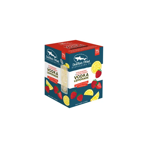 Dogfish Head Culinary-Crafted Cocktails Strawberry & Honeyberry Vodka Lemonade