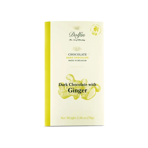 Dolfin Chocolate Bar • Dark with Ginger