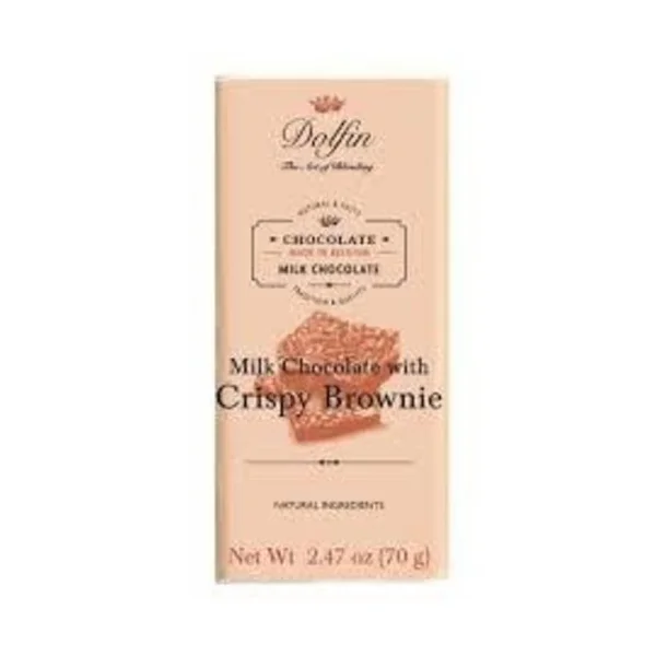 Dolfin Chocolate Bar • Milk with Crispy Brownie