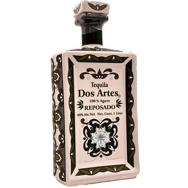 Dos Artes Reposado Tequila (ceramic square bottle) 1L