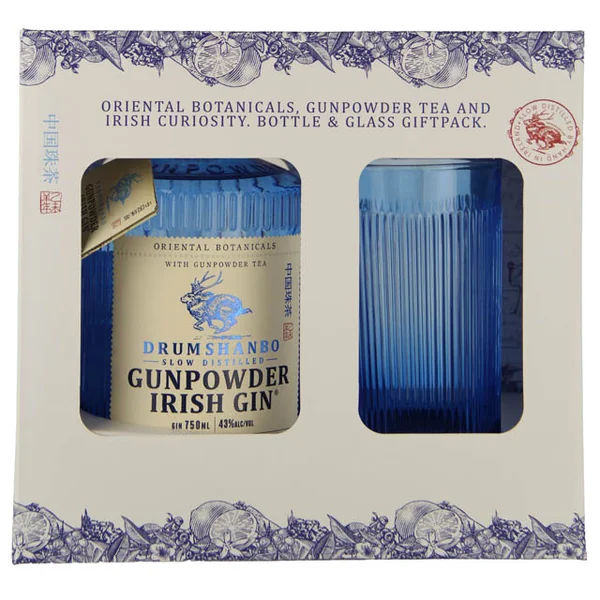 Drumshanbo Gunpowder Irish Gin Gift Set with Glass / 750ml