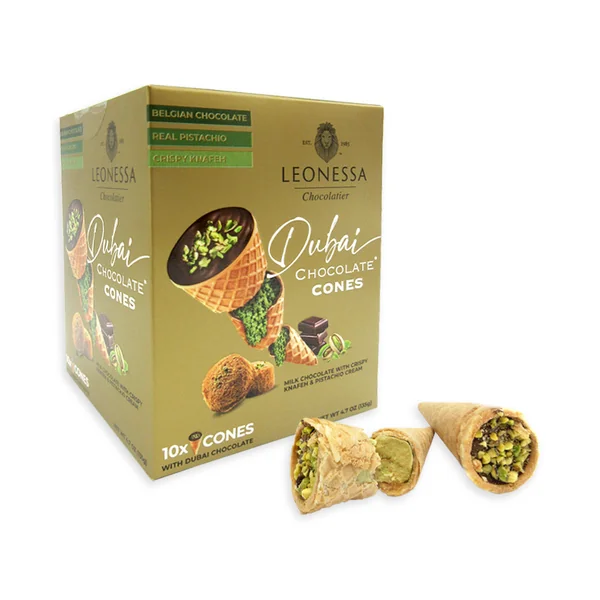 Dubai Chocolate Cones • Leonessa