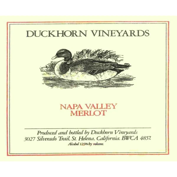 Duckhorn Merlot Napa Valley 1987