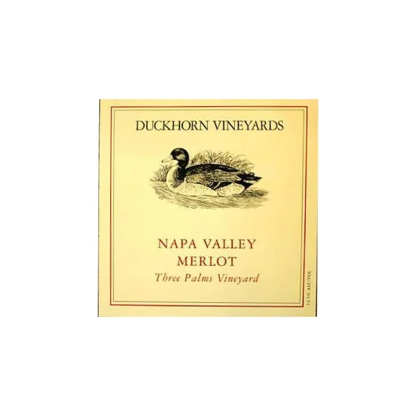 Duckhorn Merlot Napa Valley Three Palms Vineyard 1989