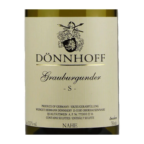 Dönnhoff Grauburgunder Trocken "S" 2018