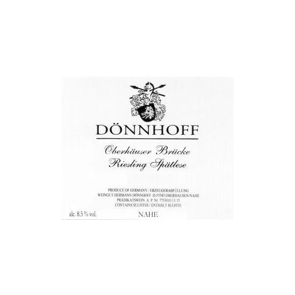 Dönnhoff Riesling Spätlese Oberhäuser Brücke 2020