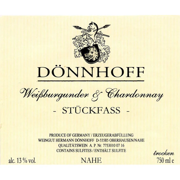 Dönnhoff Weissburgunder-Chardonnay Stückfass 2018