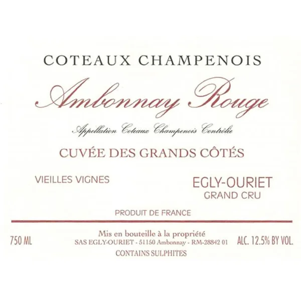 Egly-Ouriet Coteaux Champenois Ambonnay Rouge Grands Côtes 2019