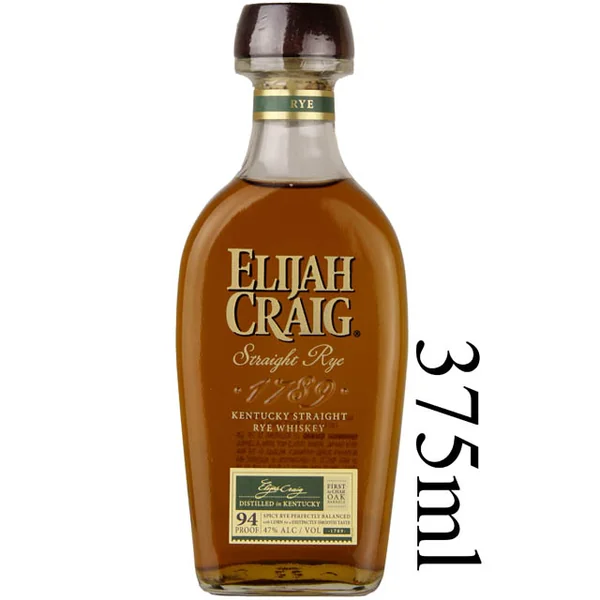 Elijah Craig Straight Rye Whiskey - (Half Bottle) / 375mL